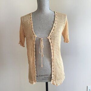 Vintage Knit Open Front  Cardigan